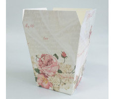 Коробка цветочная картон "Джульетта", разм. кор. 12*9*15 см.