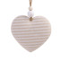 Новогоднее подвесное украшение Полосатое сердце из х/б ткани 5,8*1,5*8см